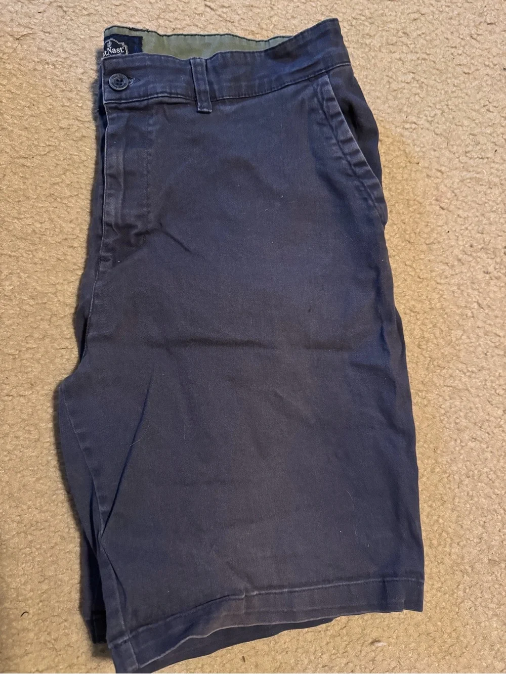 Nat Nast Deep Navy Flat-Front Shorts